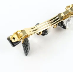 Gold Pebble French Barrette v19