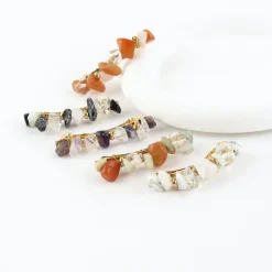 Gold Pebble French Barrette v19