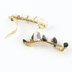 Gold Pebble French Barrette v19