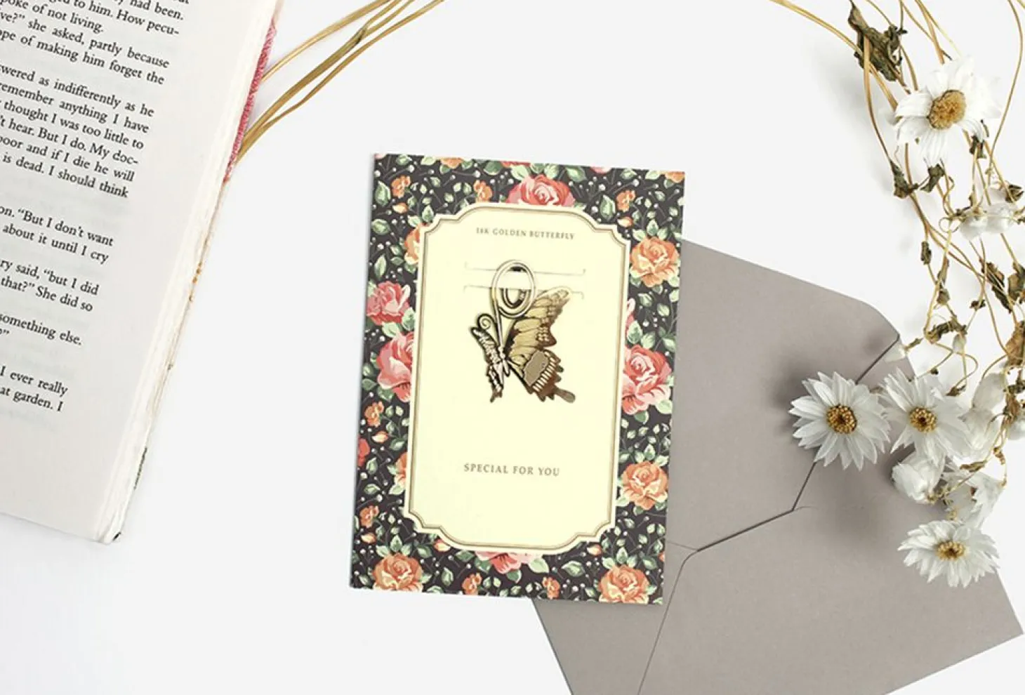 Gold Plated Bookmark Card