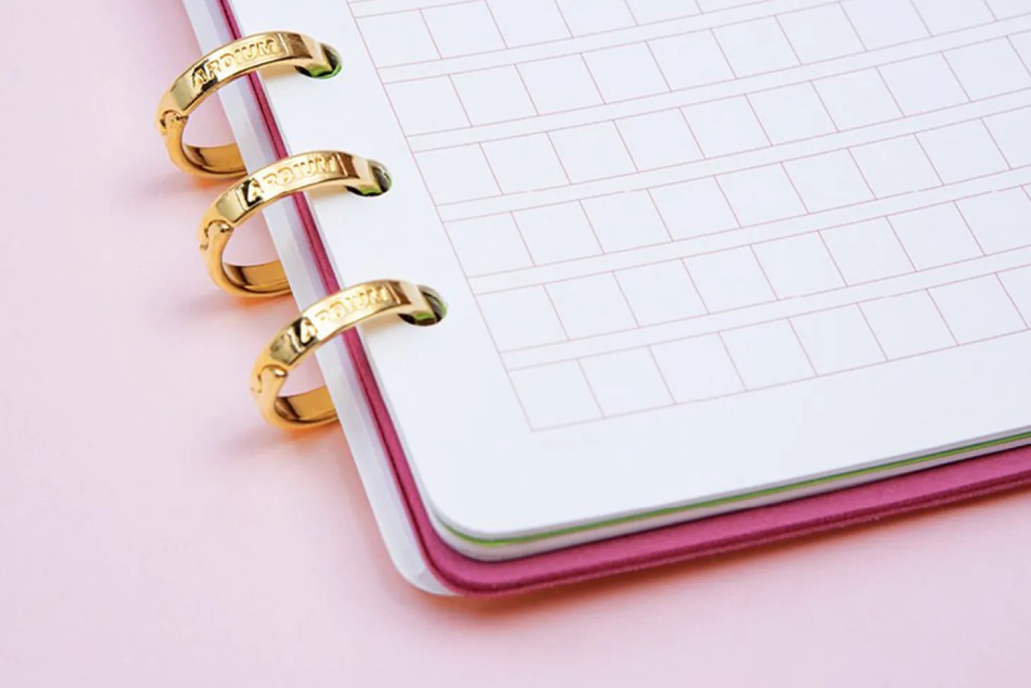 Gold 6 Ring A5 Vegan Leather Cover