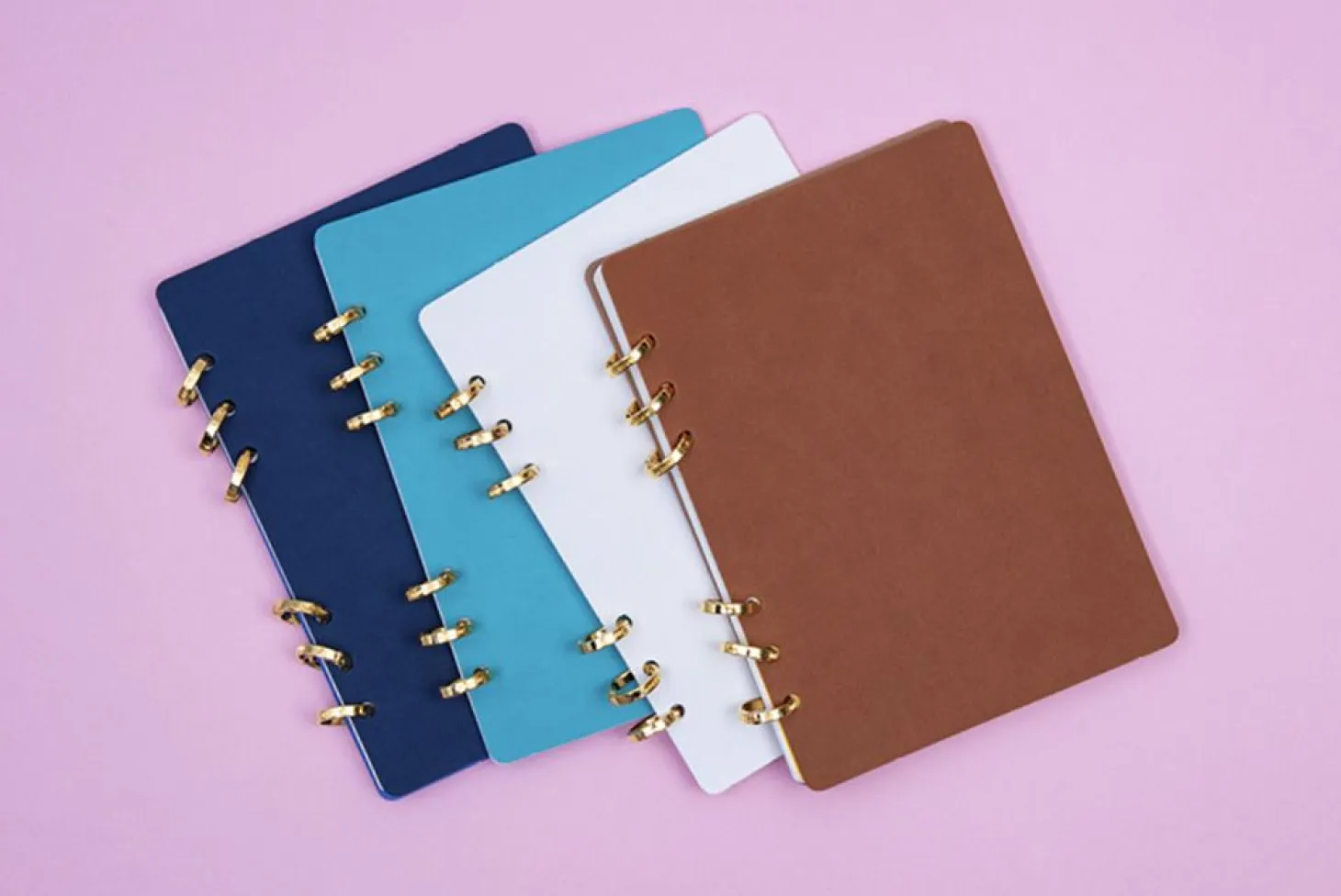 Gold 6 Ring A5 Vegan Leather Cover