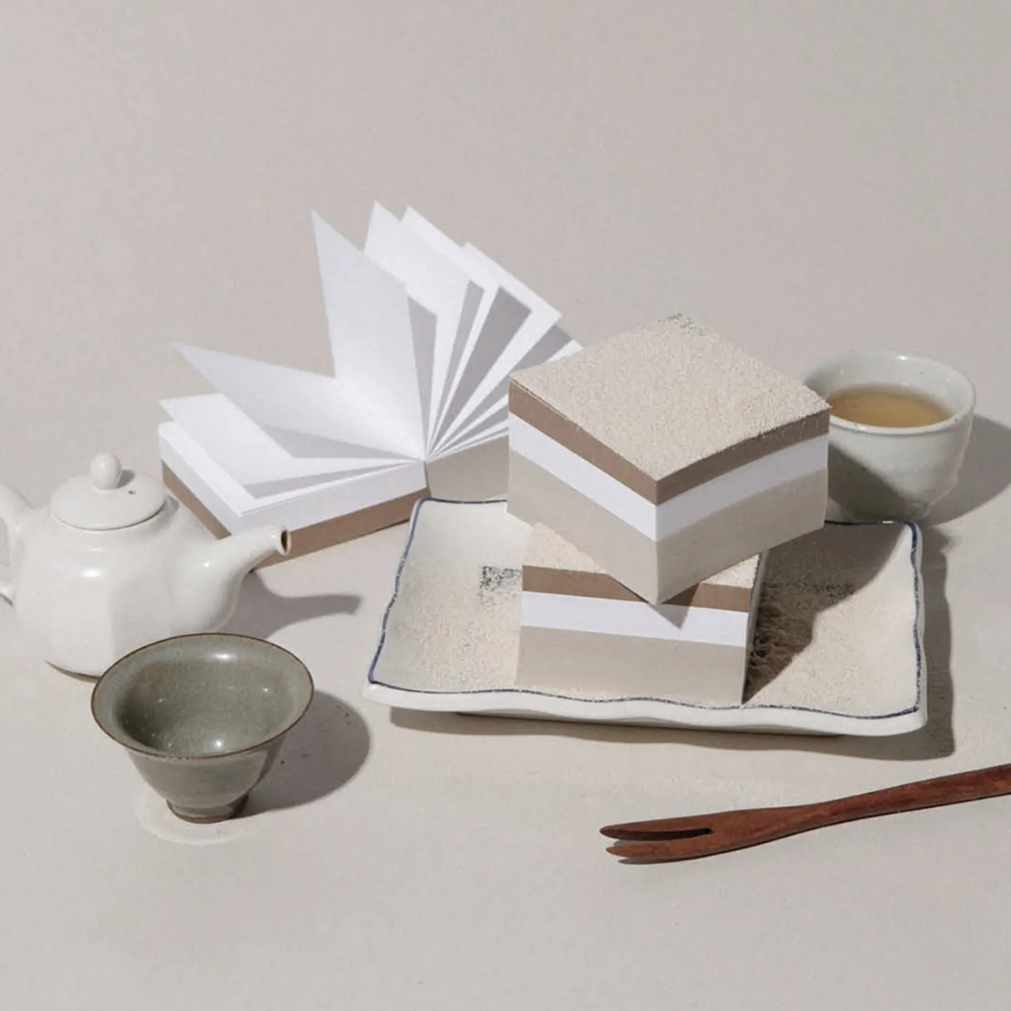 Grain Powder Square Memo Pad
