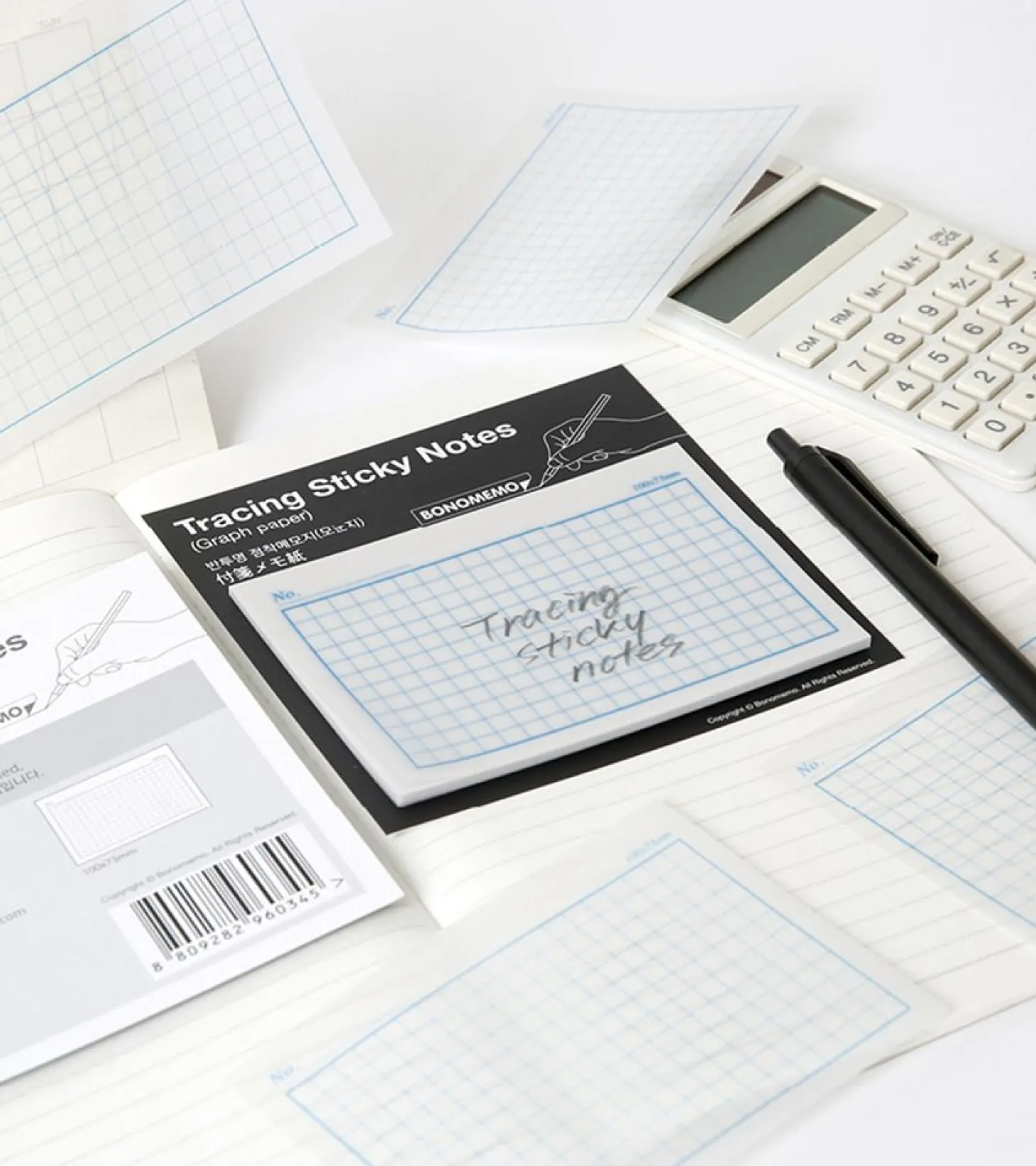 Graph Paper Tracing Sticky Note