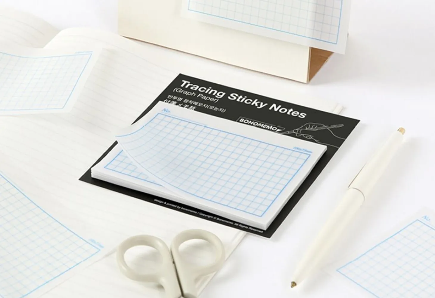 Graph Paper Tracing Sticky Note
