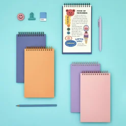 Gray Grid Spiral Notebook