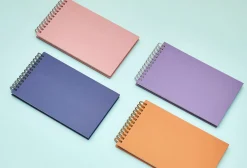 Gray Grid Spiral Notebook