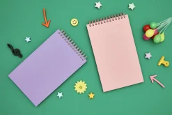 Gray Grid Spiral Notebook
