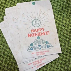 Green Vintage Holiday Envelope