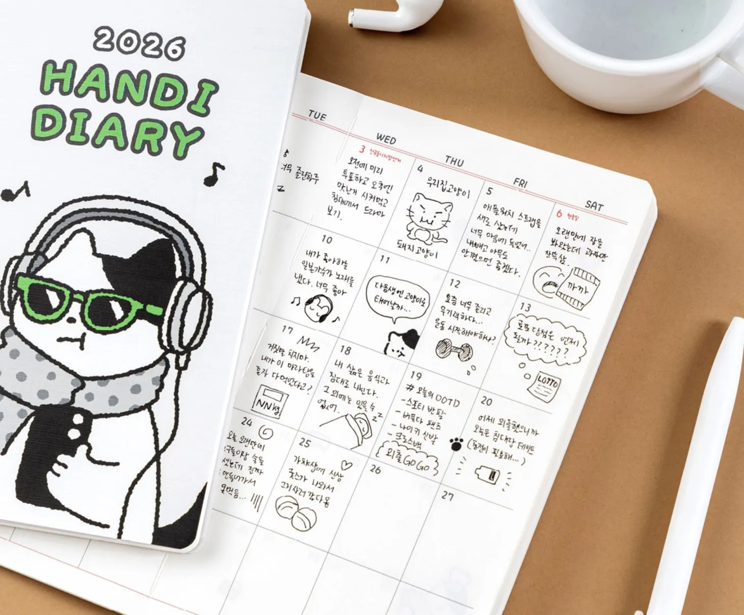 2026 Handi Cat Monthly Planner