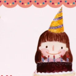 Happy Birthday Cake Bookmark & Card