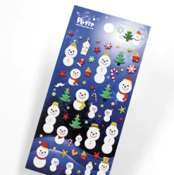 Happy Snowman Puffy Sticker