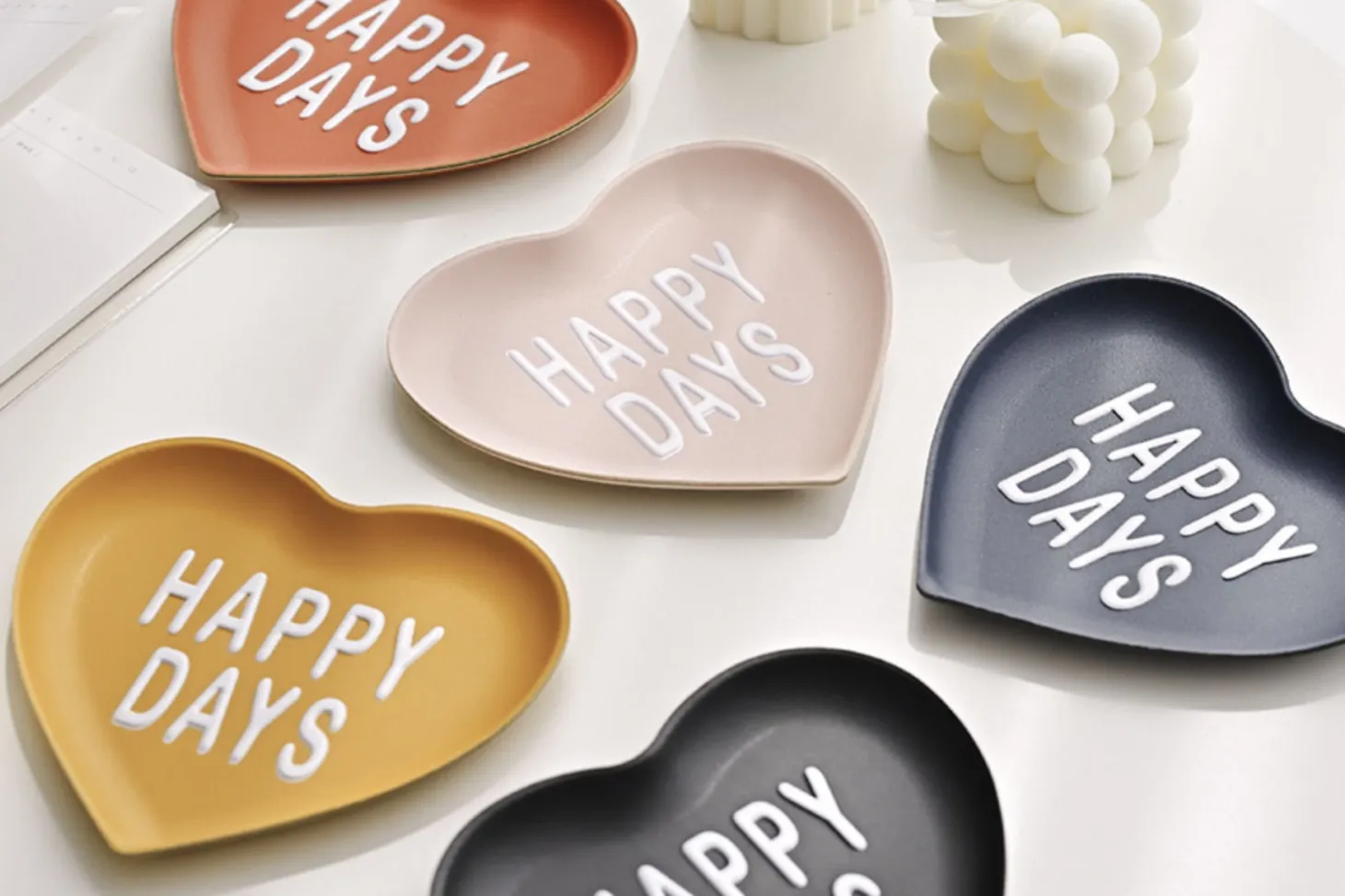 Heart Vegan Leather Tray