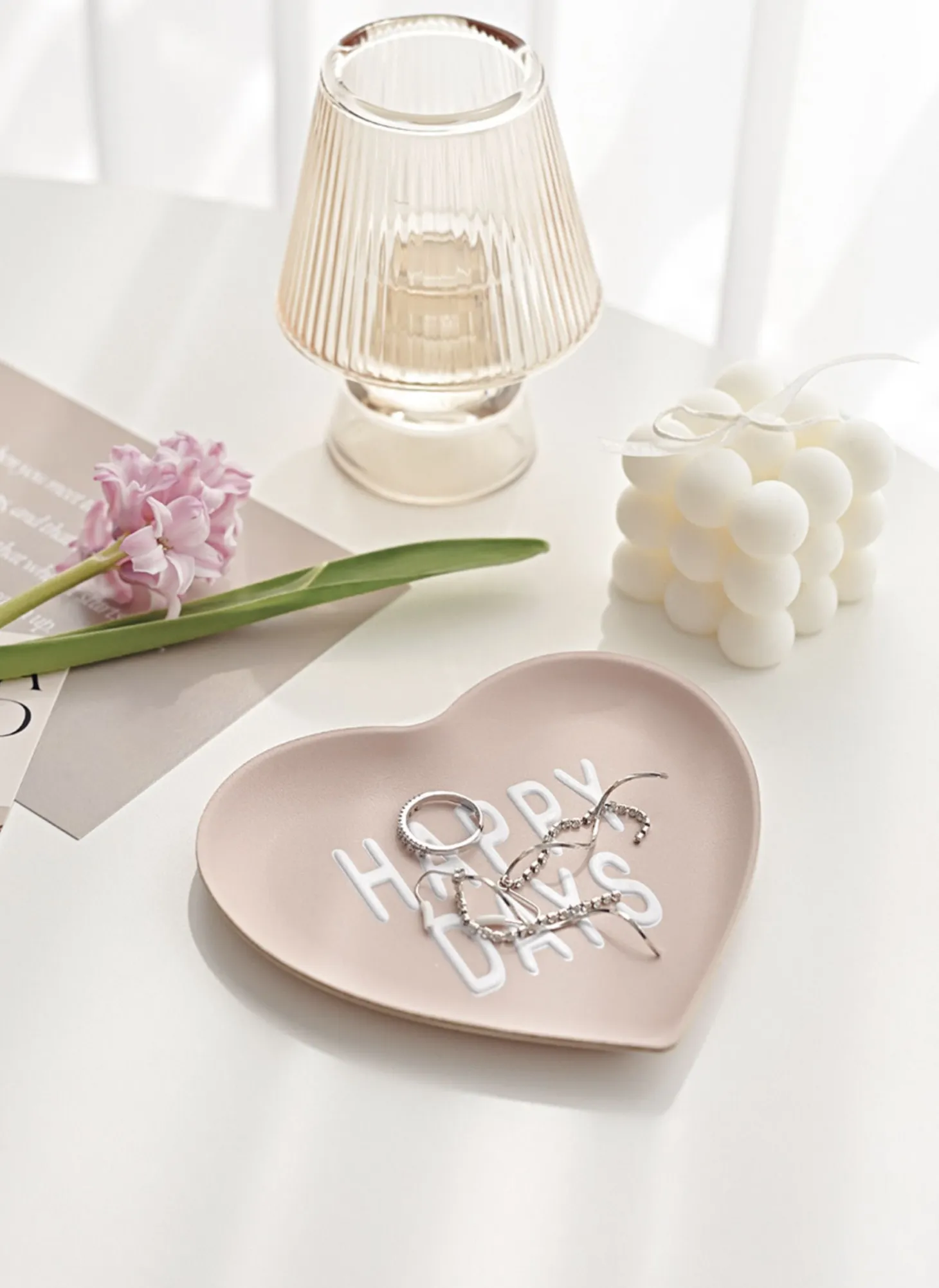 Heart Vegan Leather Tray
