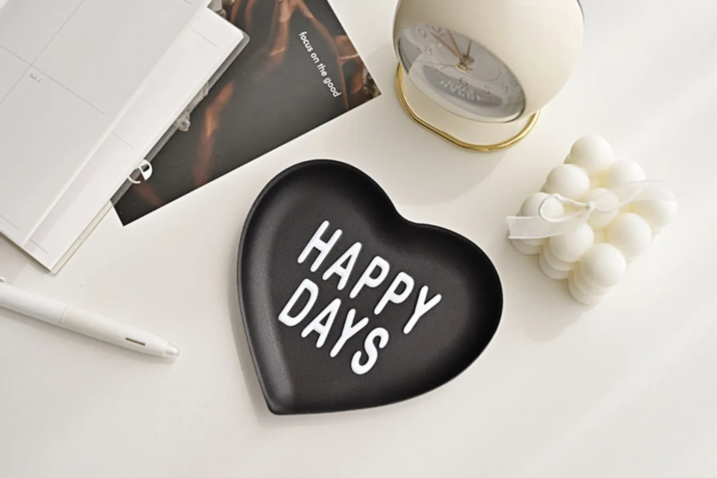 Heart Vegan Leather Tray