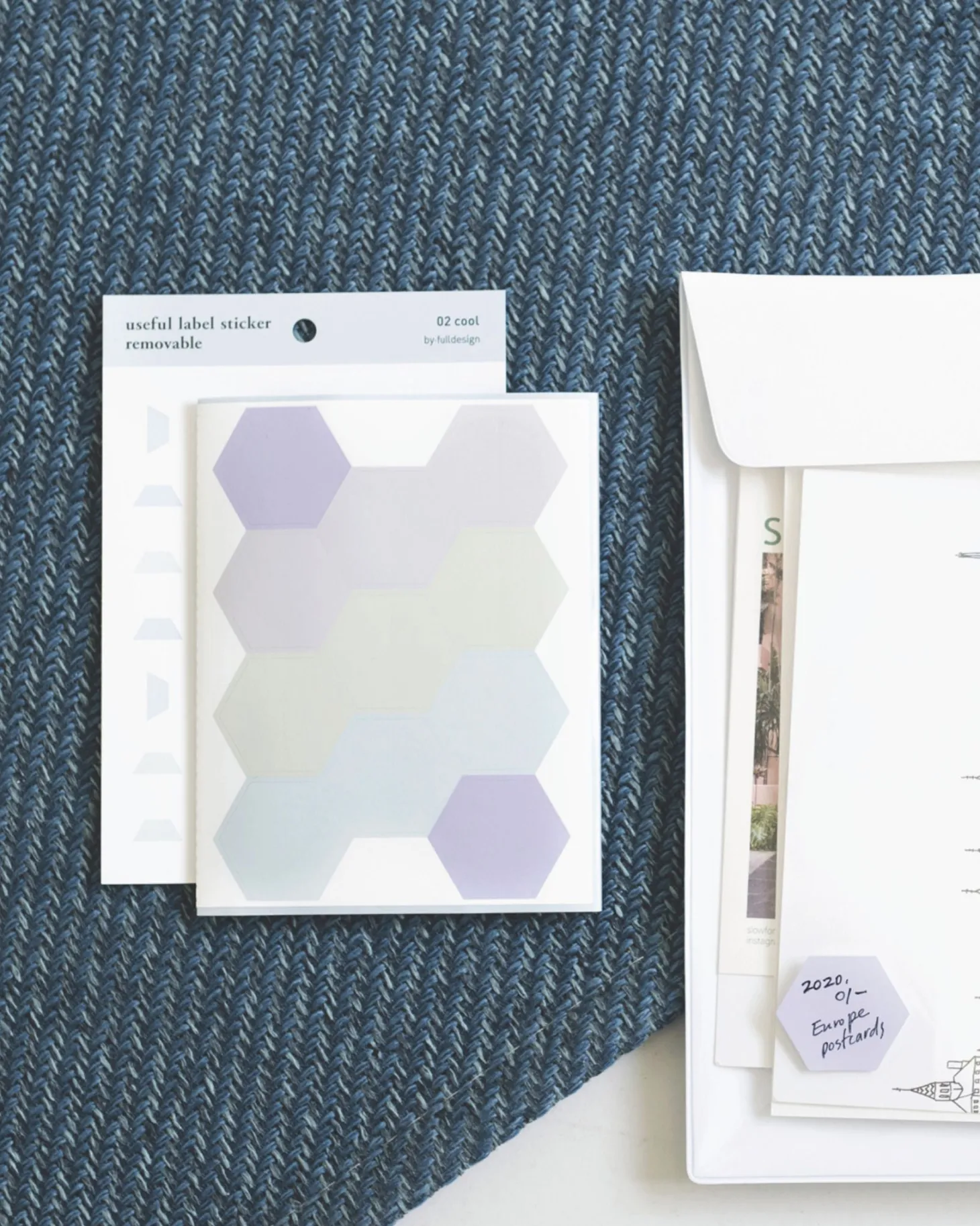 Hexagon Removable Index Sticker