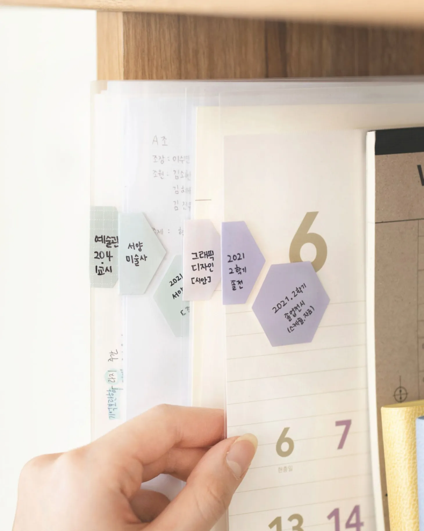 Hexagon Removable Index Sticker