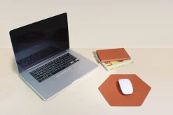 Hexagon Vegan Leather Mouse Pad
