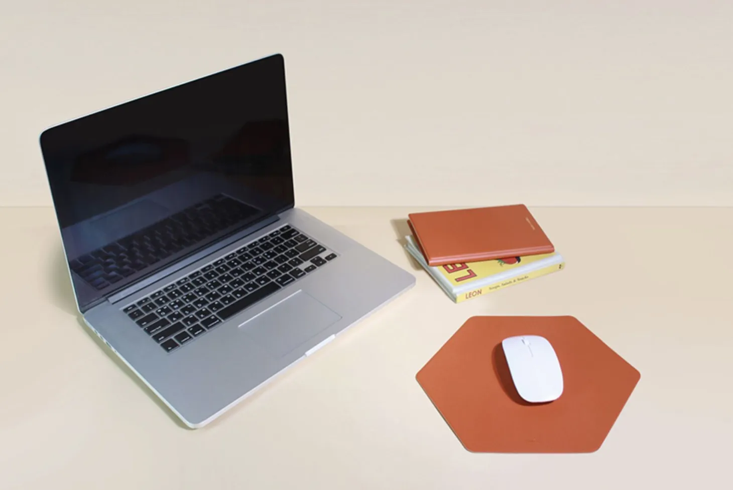 Hexagon Vegan Leather Mouse Pad