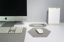 Hexagon Vegan Leather Mouse Pad