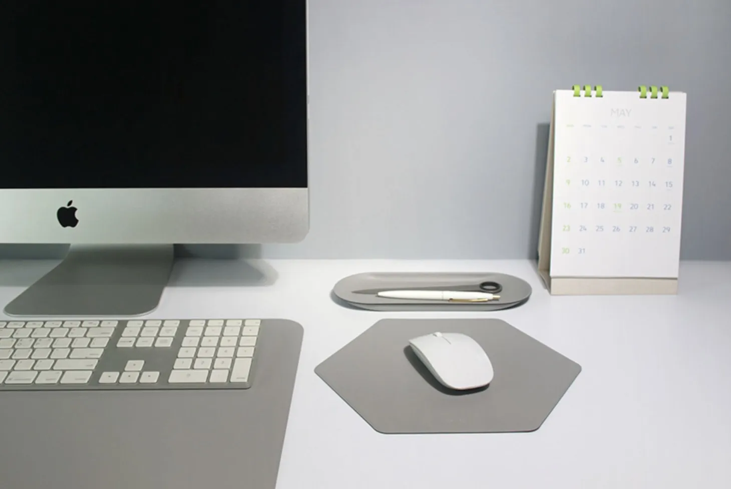 Hexagon Vegan Leather Mouse Pad