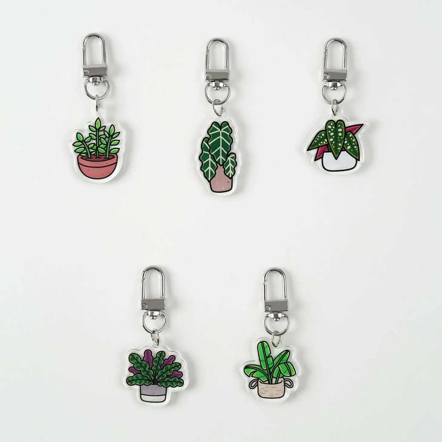 Houseplant Acrylic Key Ring