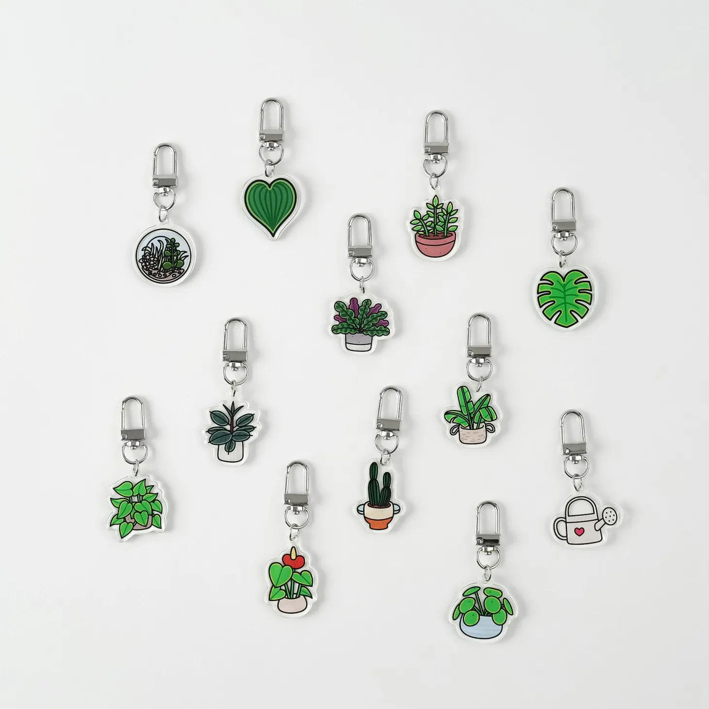 Houseplant Acrylic Key Ring