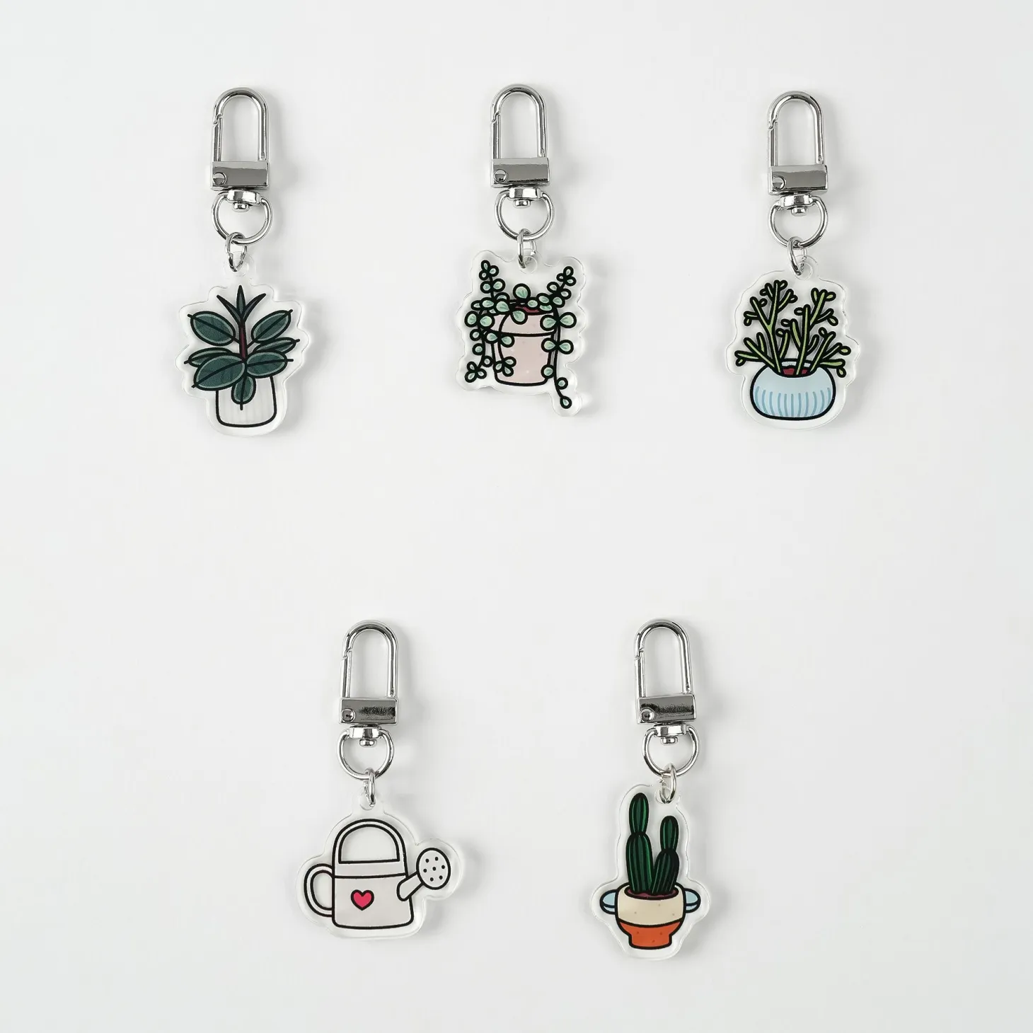 Houseplant Acrylic Key Ring