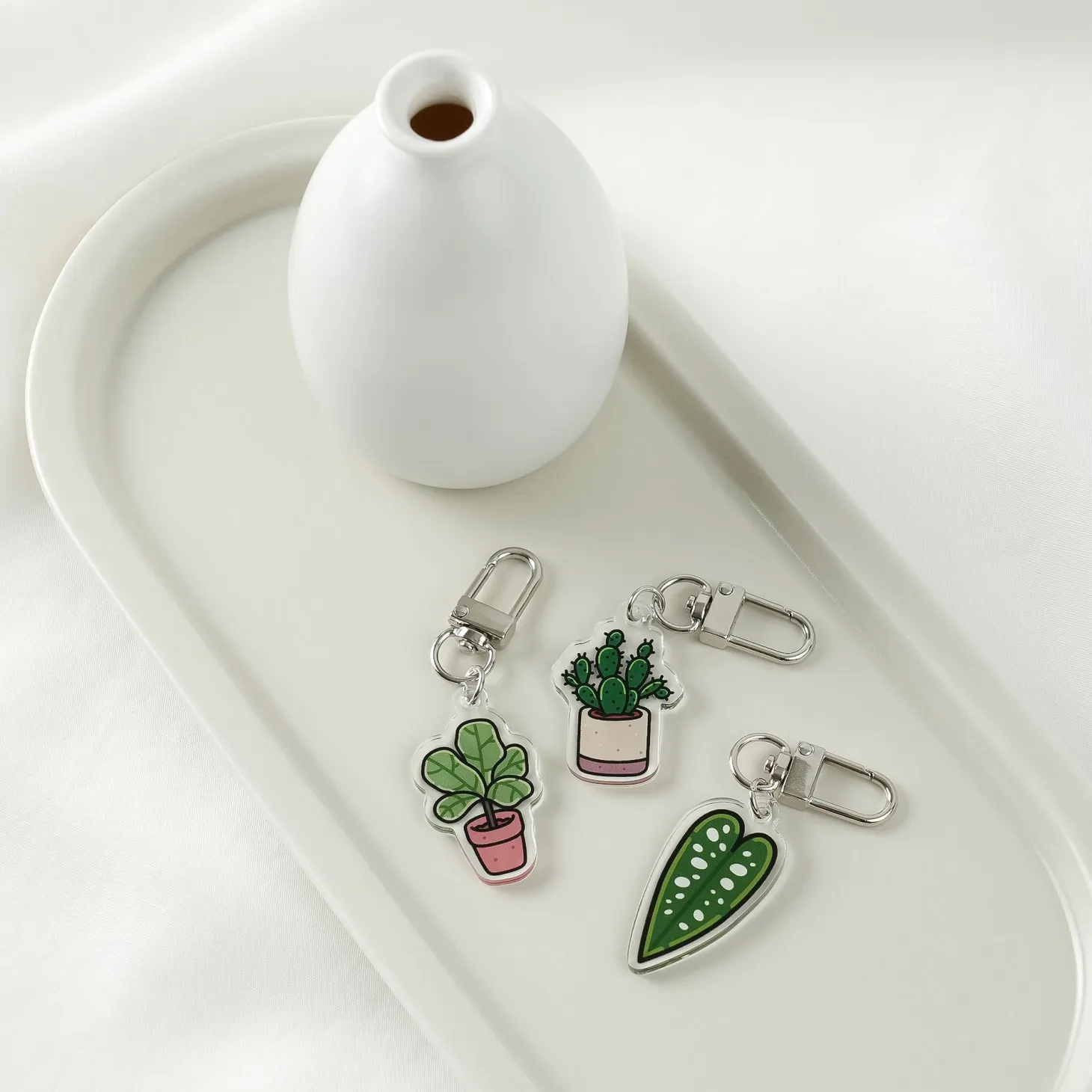 Houseplant Acrylic Key Ring