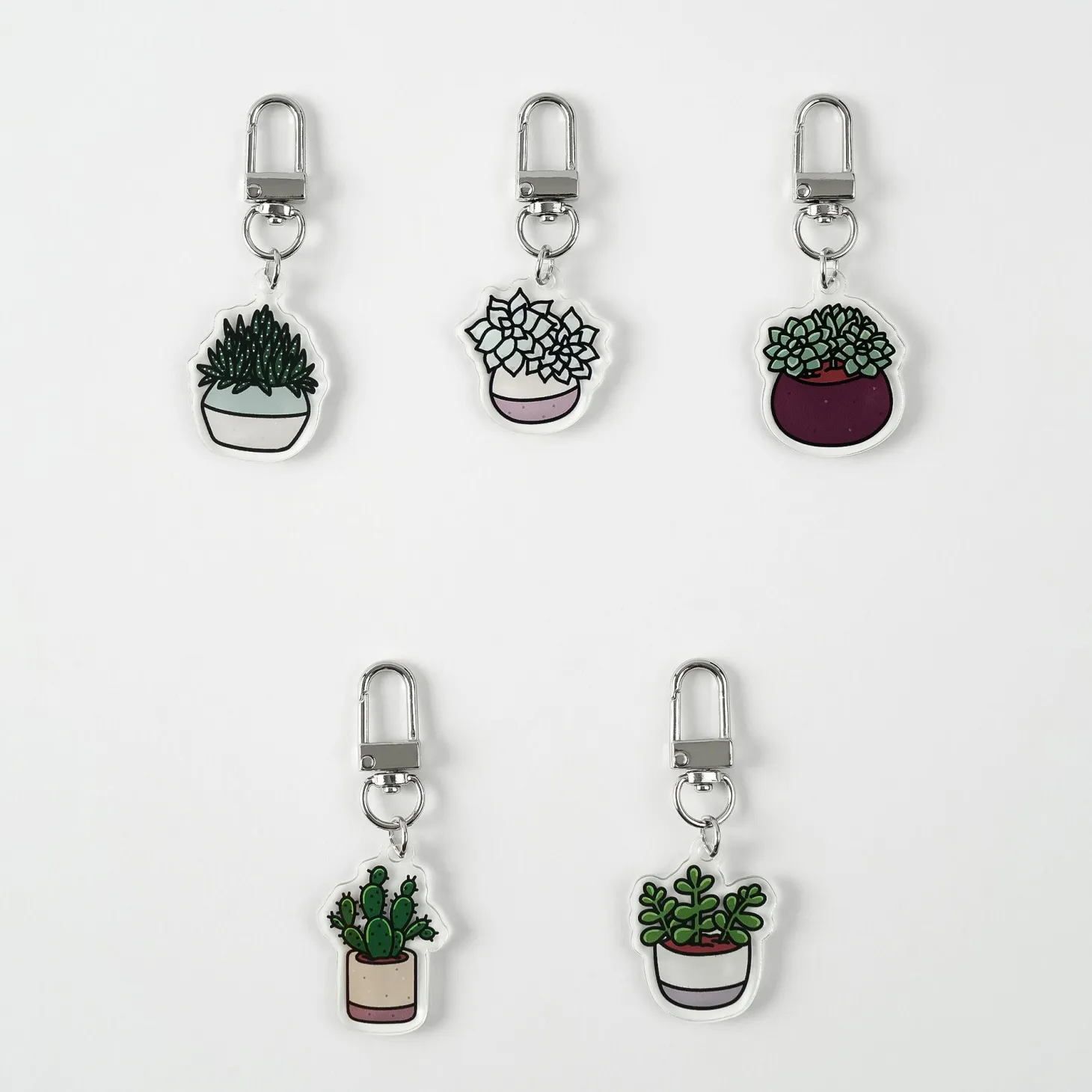 Houseplant Acrylic Key Ring