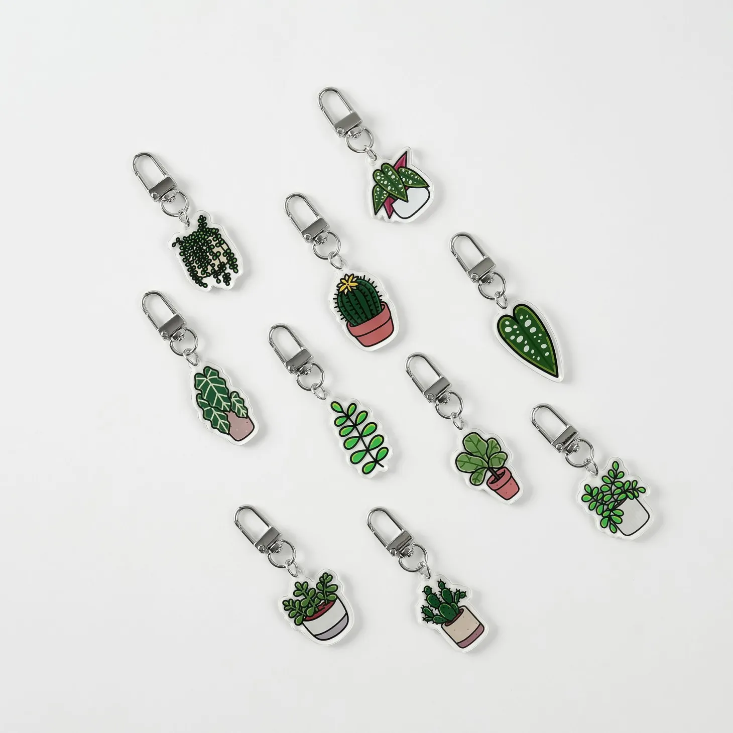 Houseplant Acrylic Key Ring