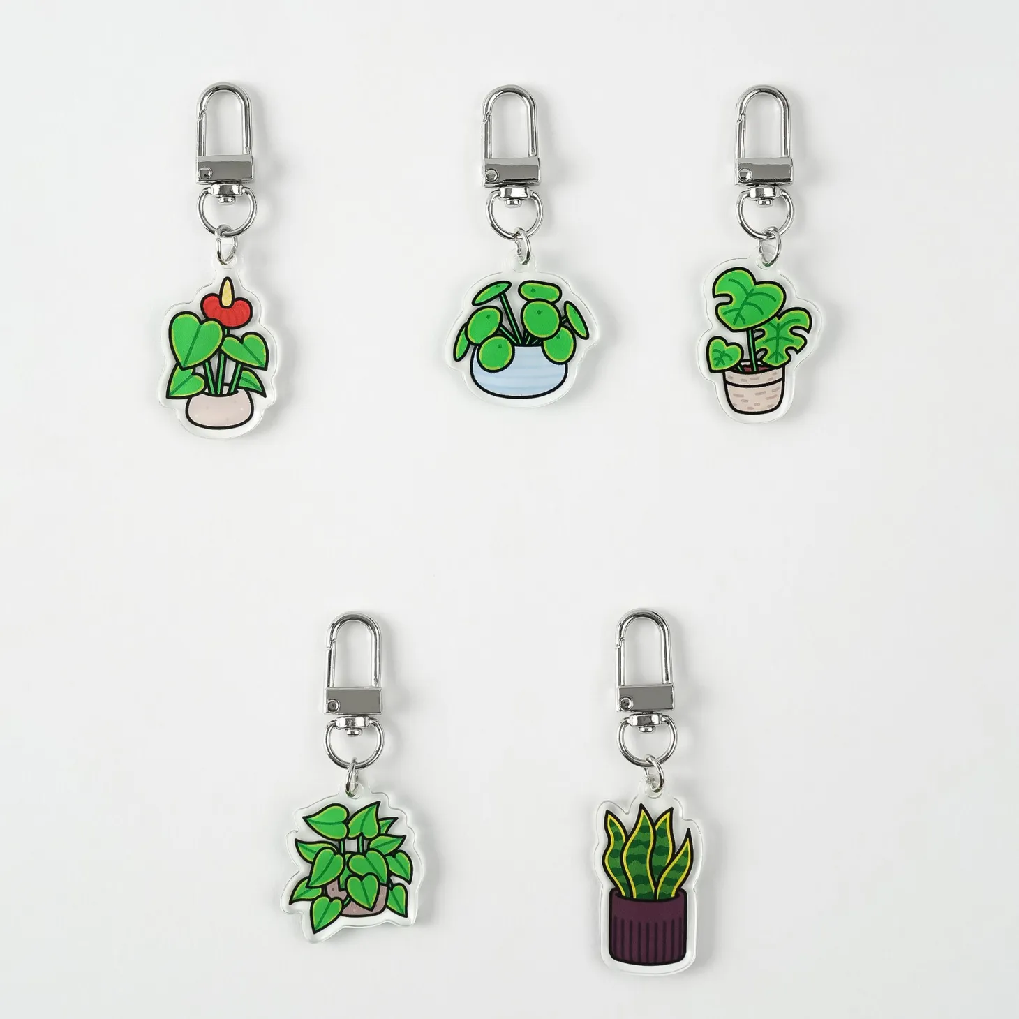 Houseplant Acrylic Key Ring