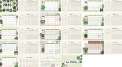 2026 Houseplant Large Spiral Calendar