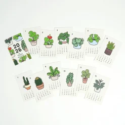 2026 Houseplant Mini Calendar Sheets