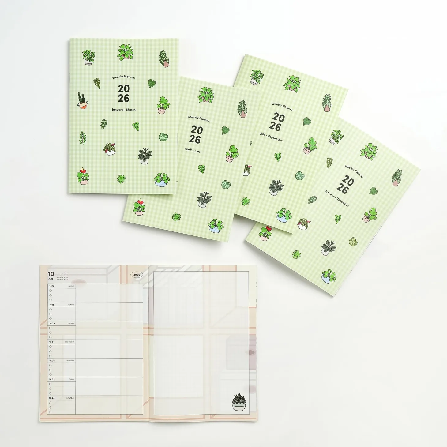 2026 Houseplant Quarterly Weekly Planner