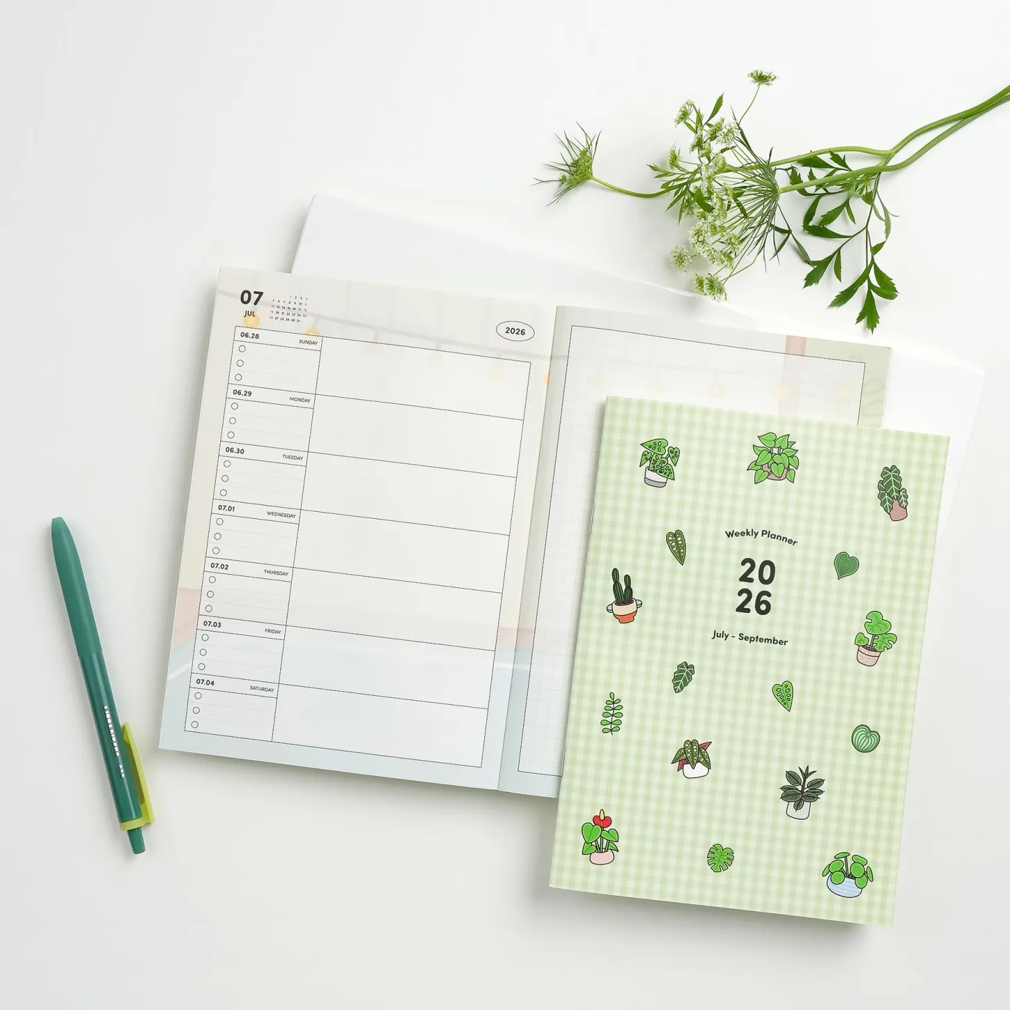 2026 Houseplant Quarterly Weekly Planner