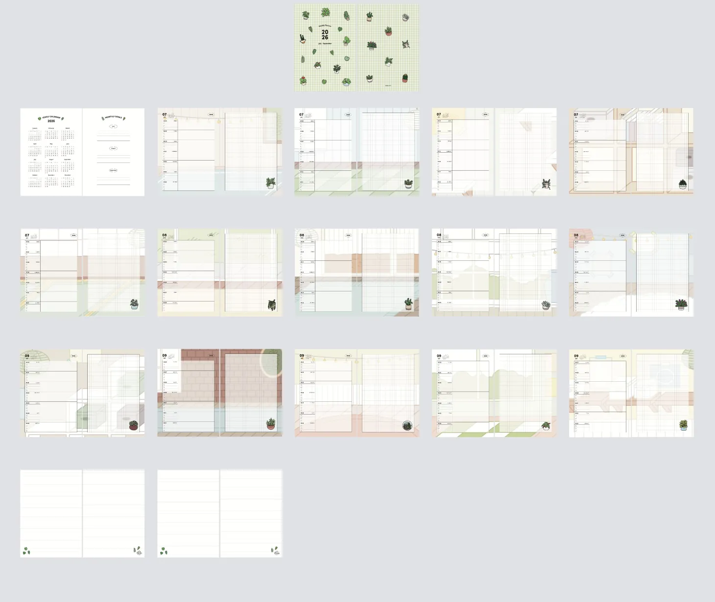 2026 Houseplant Quarterly Weekly Planner
