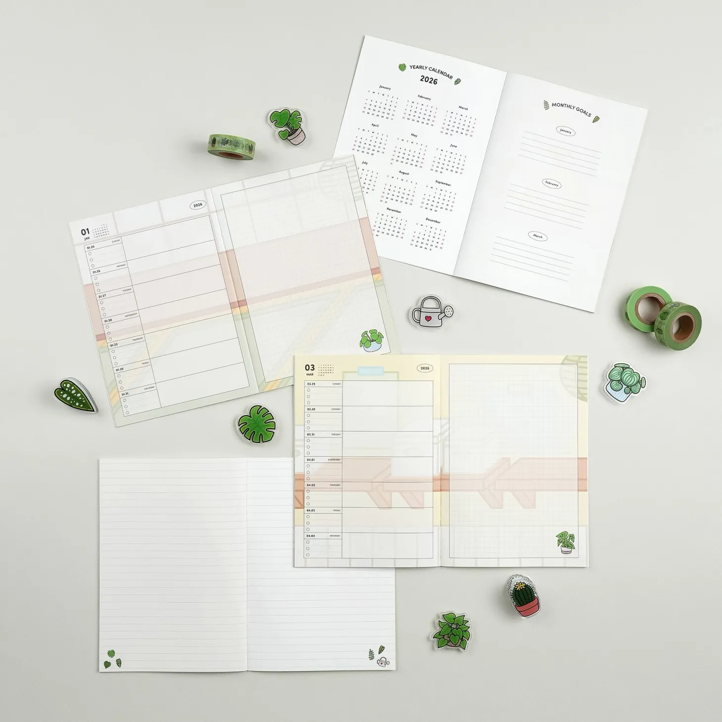 2026 Houseplant Quarterly Weekly Planner