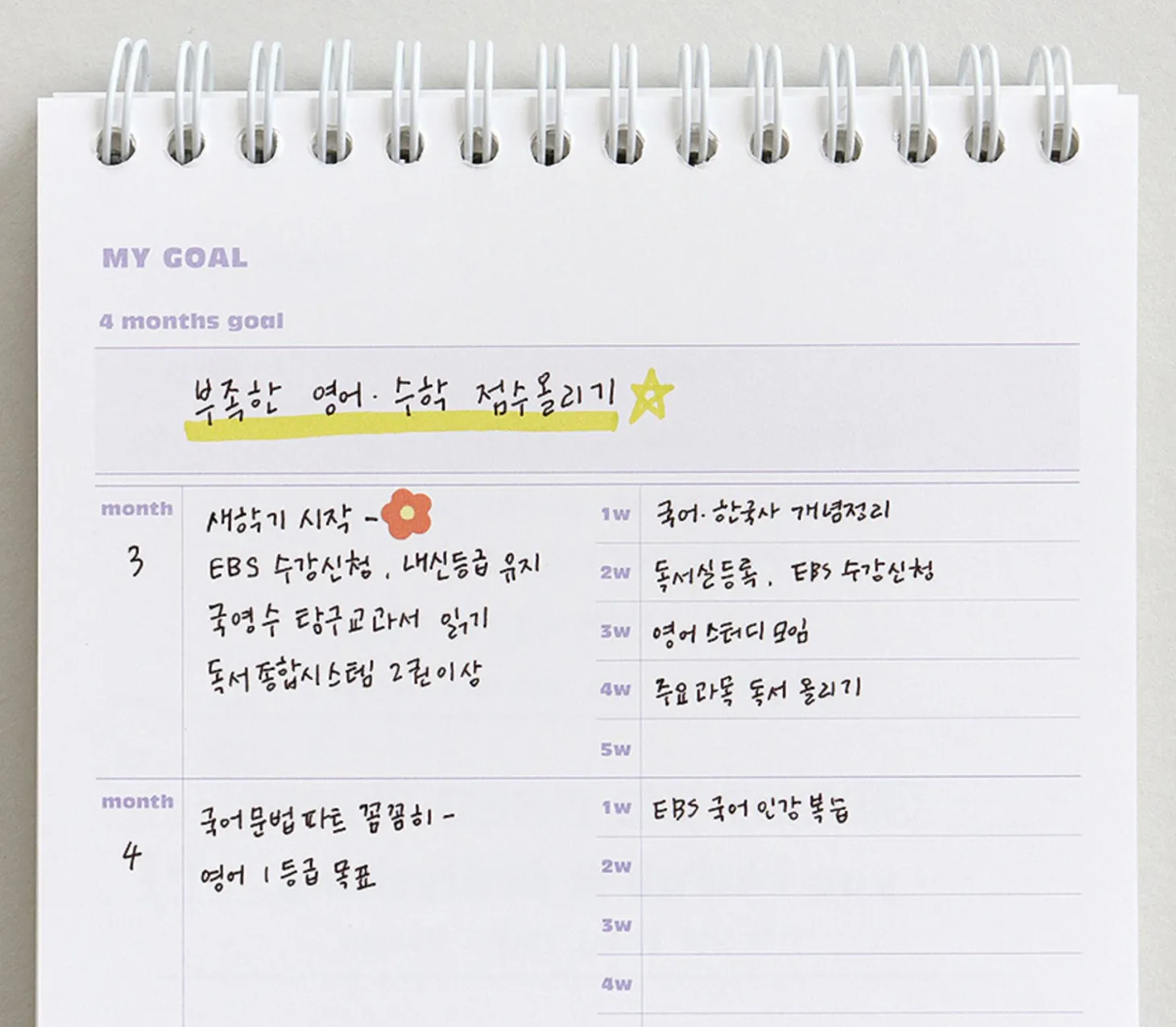 Indigo Quadrimester Study Planner
