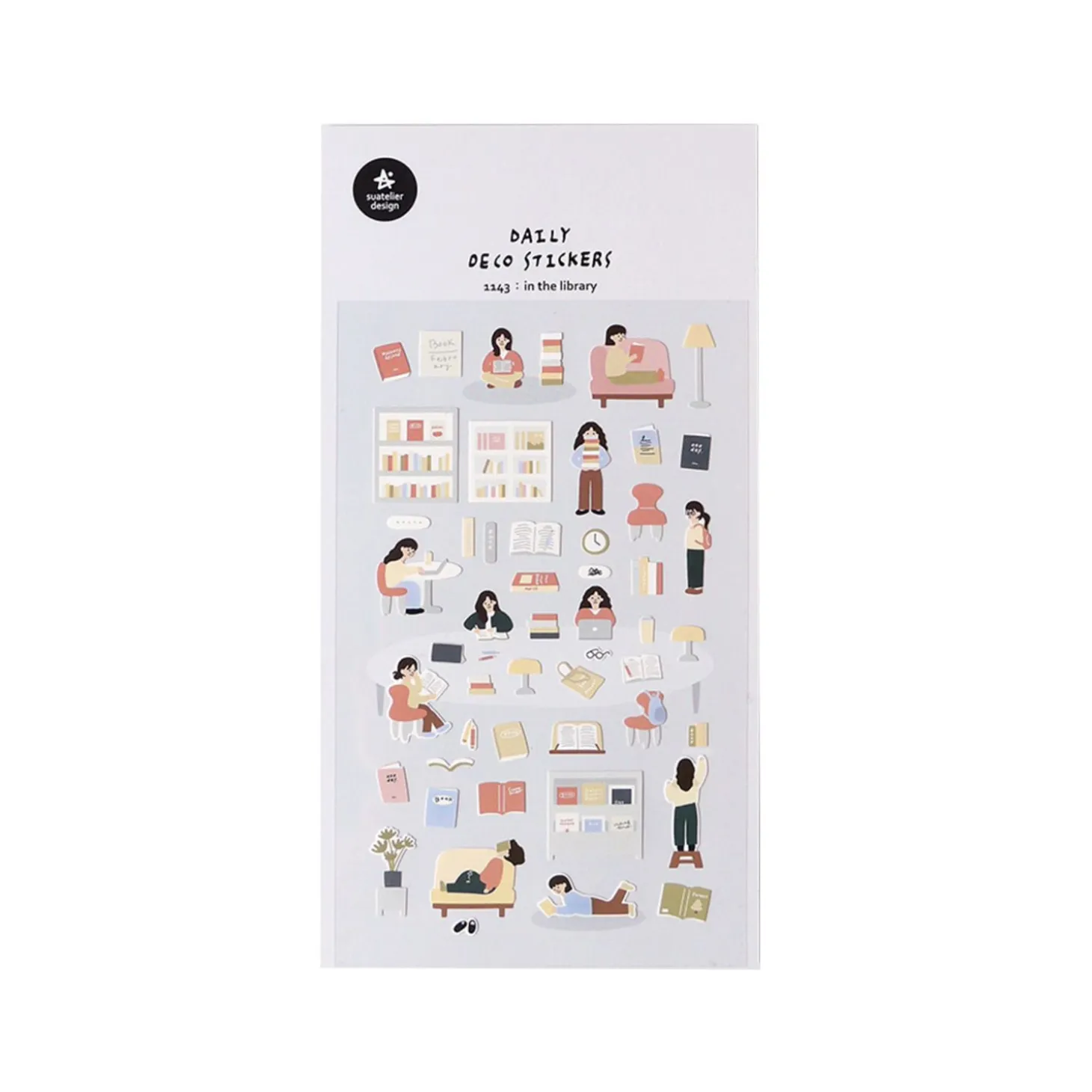 In the Library Deco Sticker