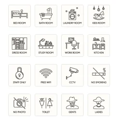 Ivory Pictogram Door Sign