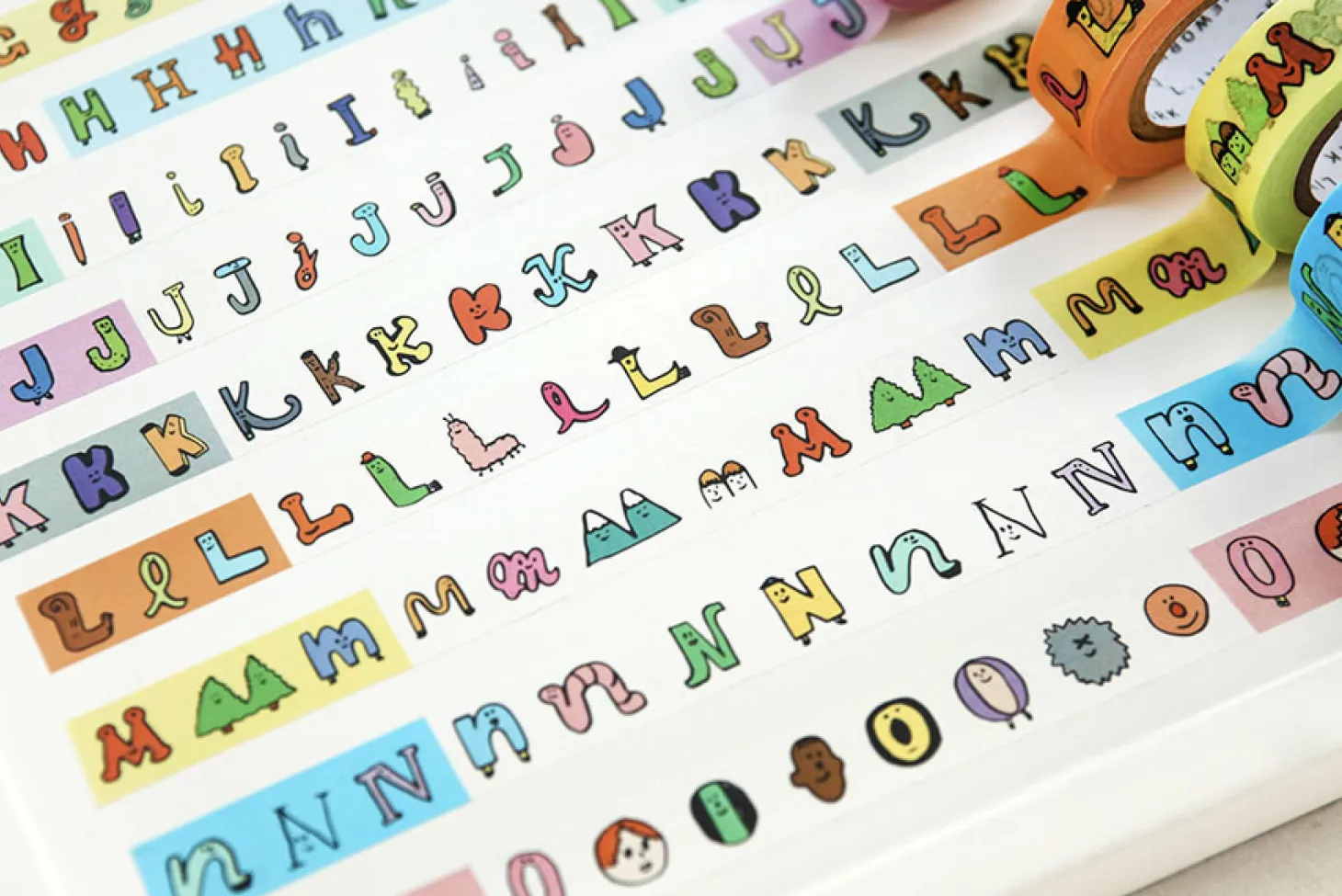 JAM JAM Alphabet Masking Tape (A-N)