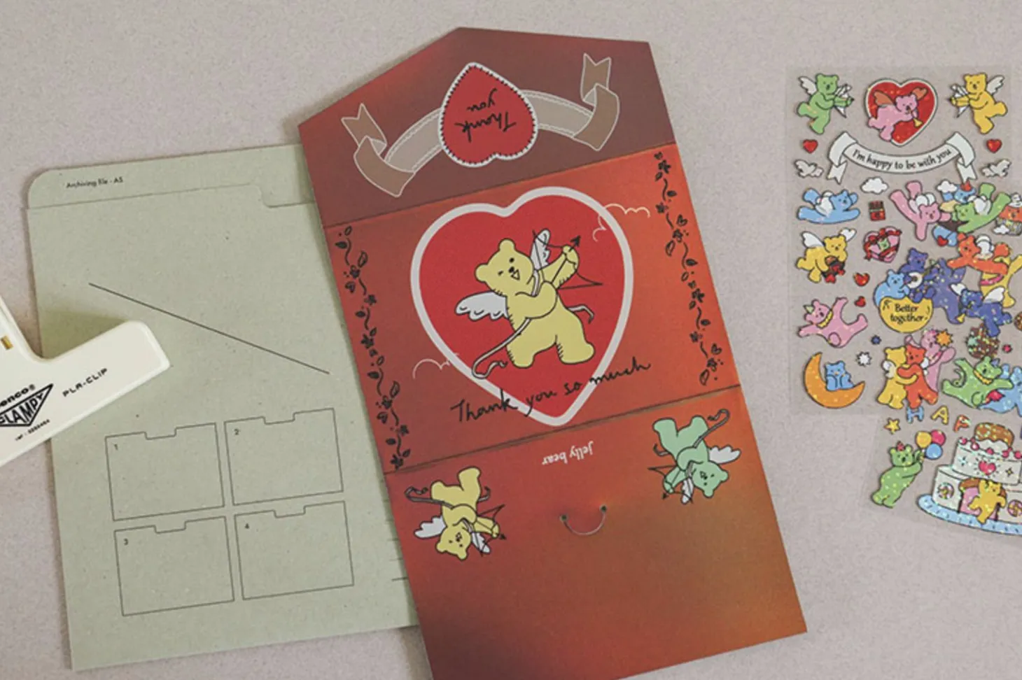 Jelly Bear Hologram Folding Card