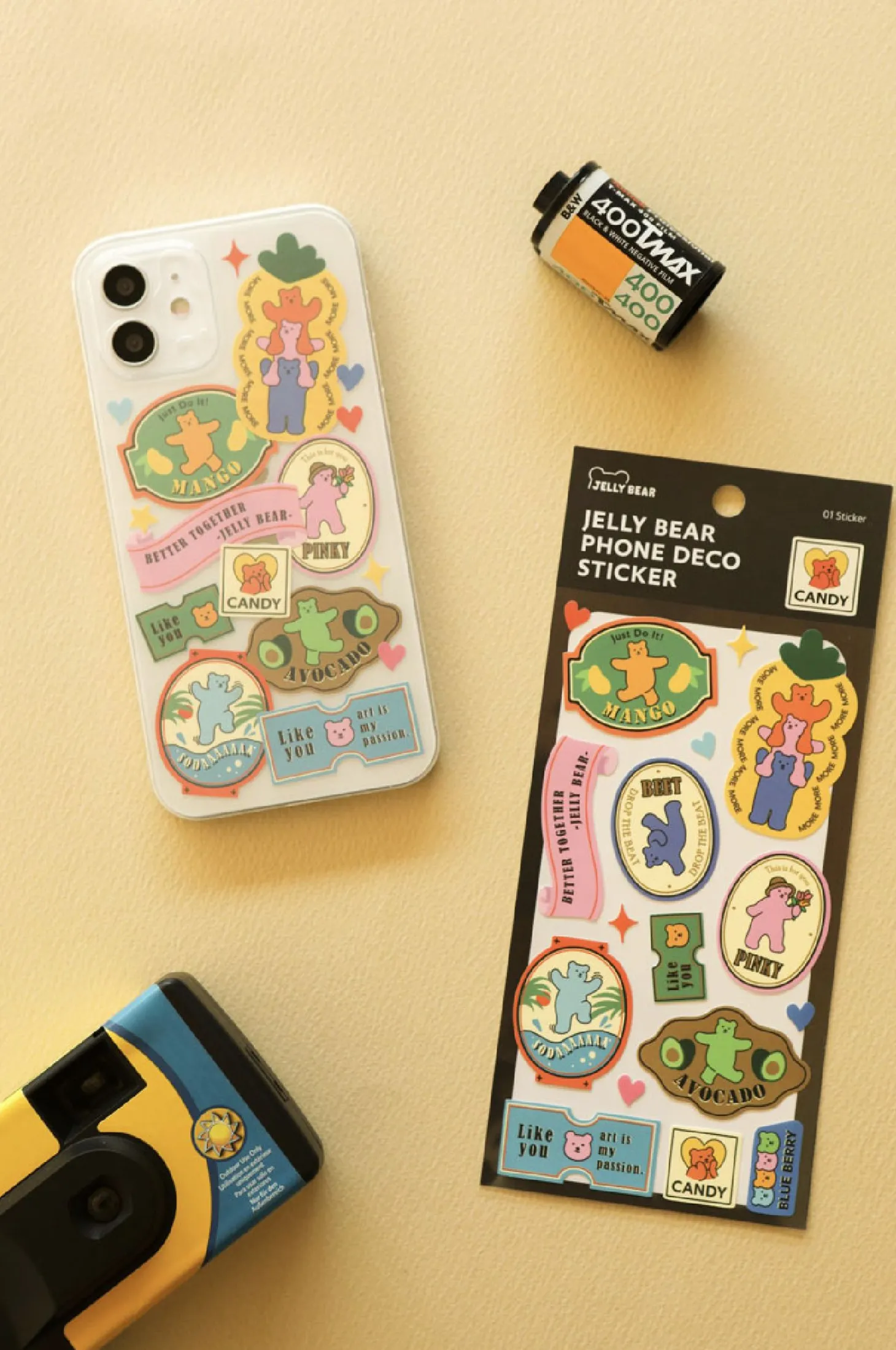 Jelly Bear Phone Deco Sticker v2