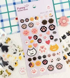 Jelly Cat Paw Puffy Sticker