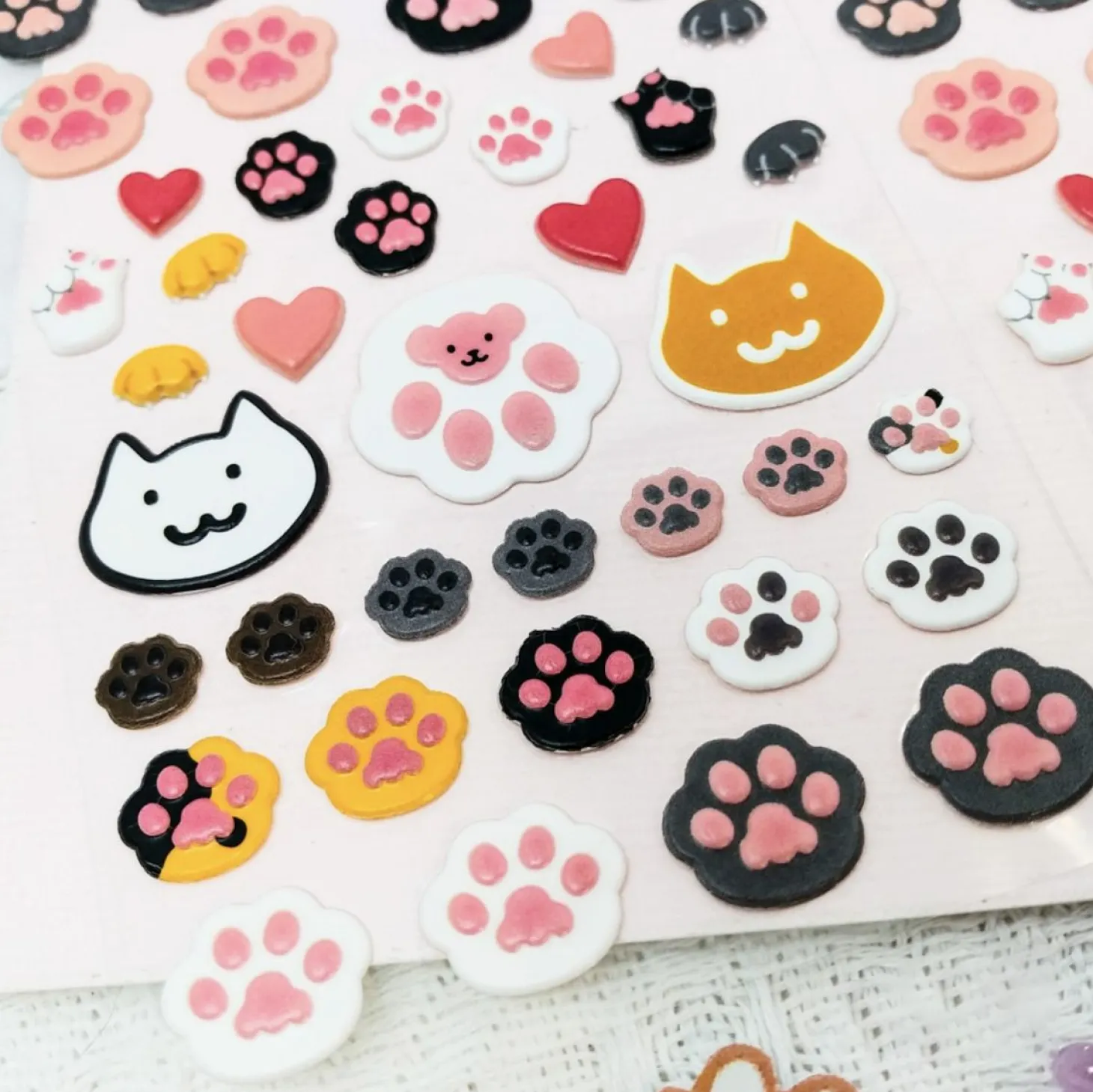 Jelly Cat Paw Puffy Sticker