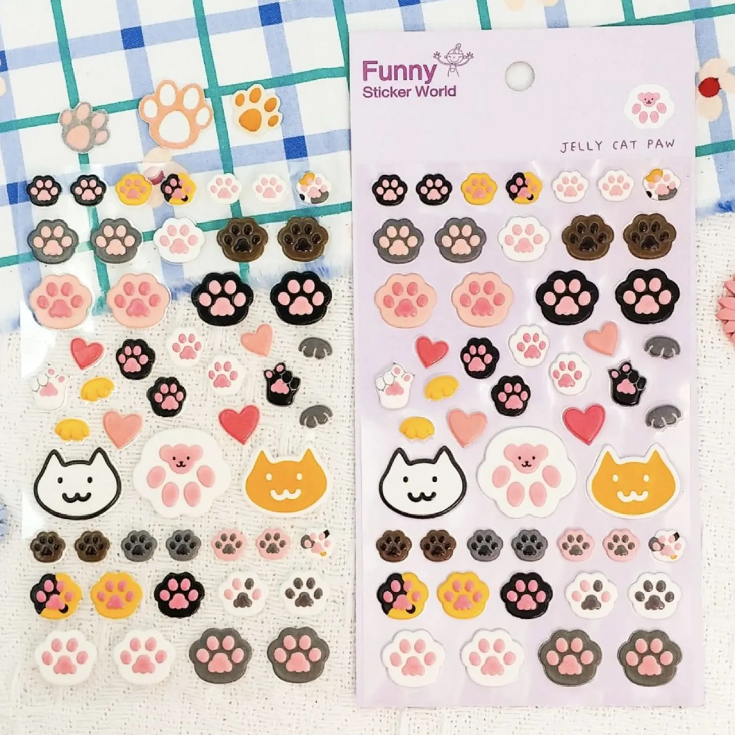 Jelly Cat Paw Puffy Sticker