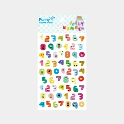 Jelly Number Epoxy Deco Sticker