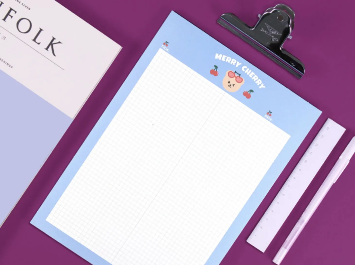 Juicy Bear B5 Grid Notepad