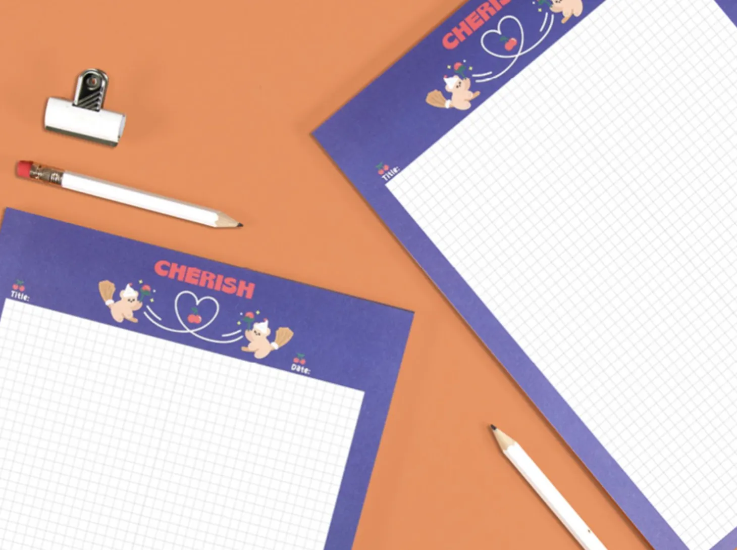Juicy Bear B5 Grid Notepad